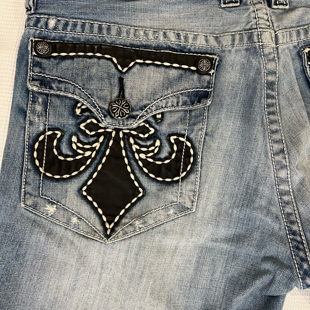 Men’s Vintage Affliction Cooper Distressed Rugged & Stylish Jeans - Picture 8 of 10